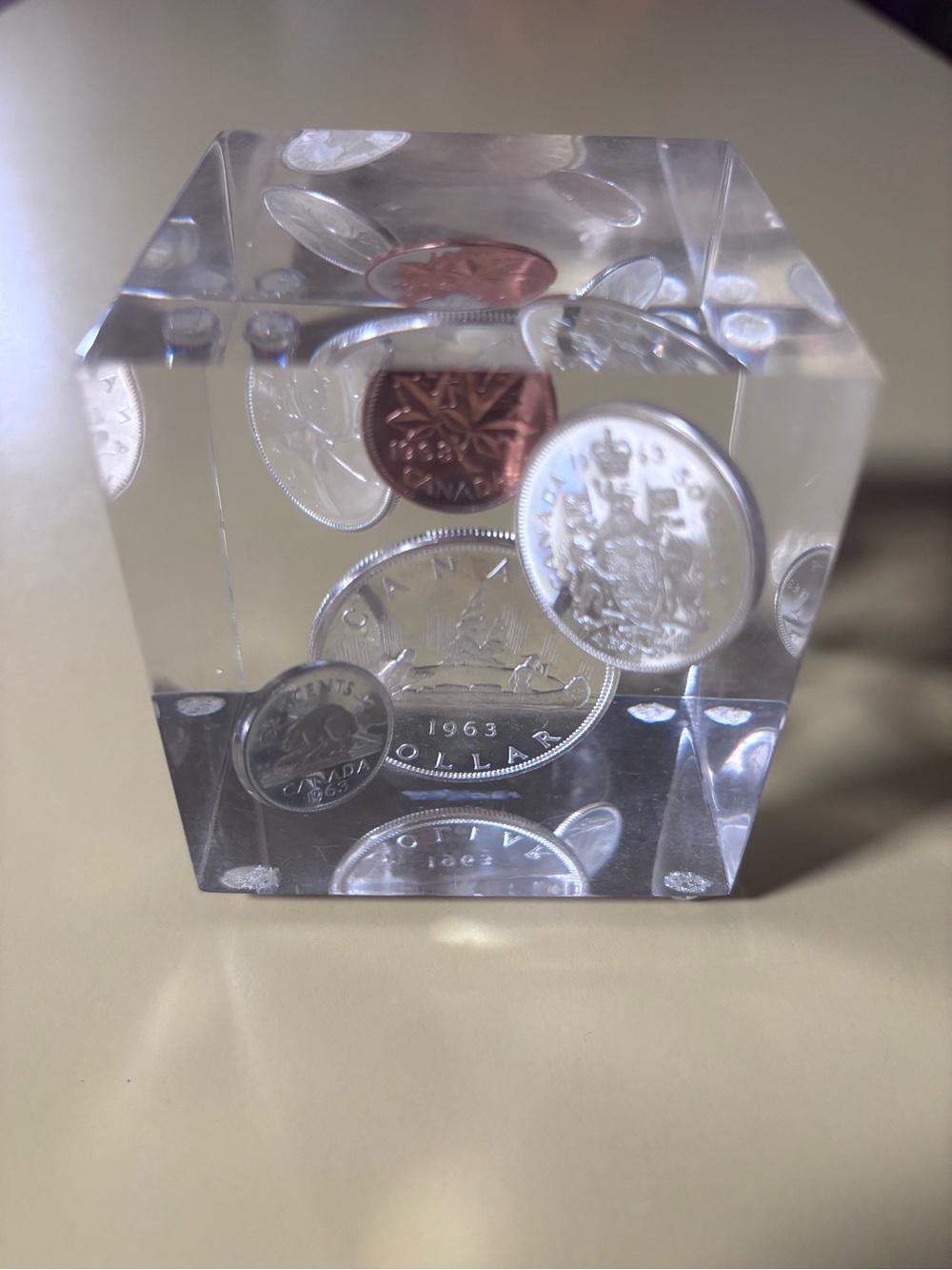 Vintage Coin paperweight